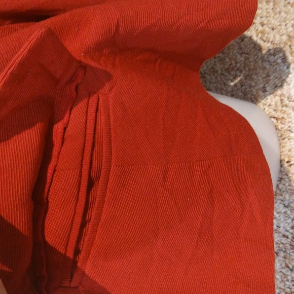 Size X's SNIDEL DOUBLE LAYERED RUFFLE HEM BOHO KAWAII SKIRT RED - Picture 6 of 16